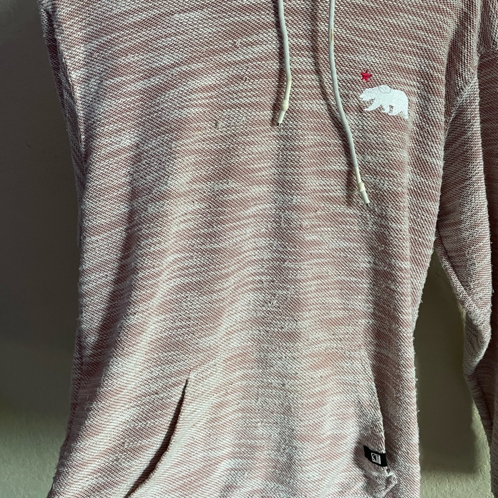 Dikotomy Red and White Striped Hoodie